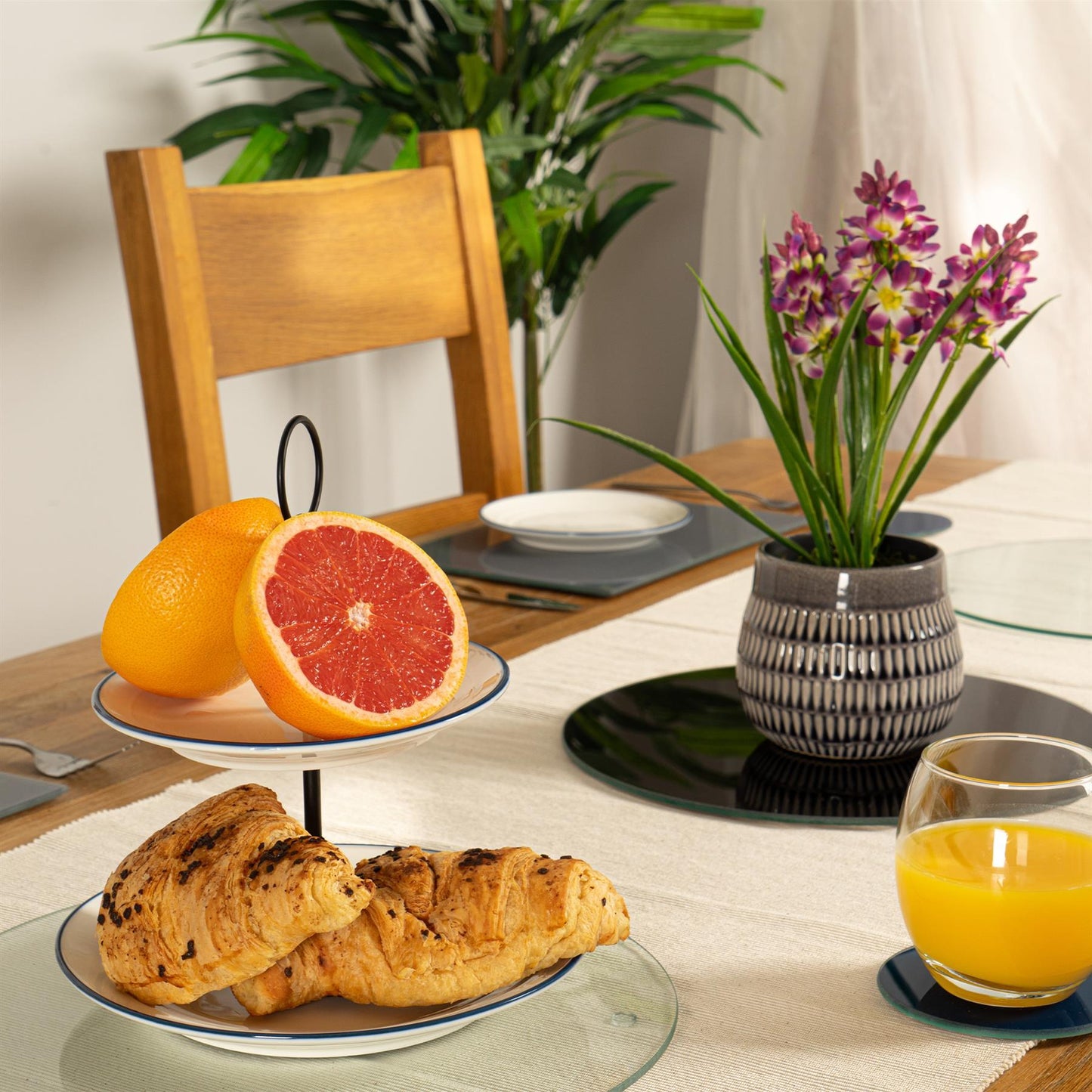 12pc Round Glass Placemats & Coasters Set