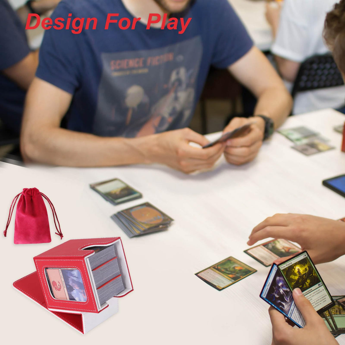AFIING MTG Deck Box for Commander Display – Fits 60+ Double-Sleeved or 100+ Single-Sleeved Cards