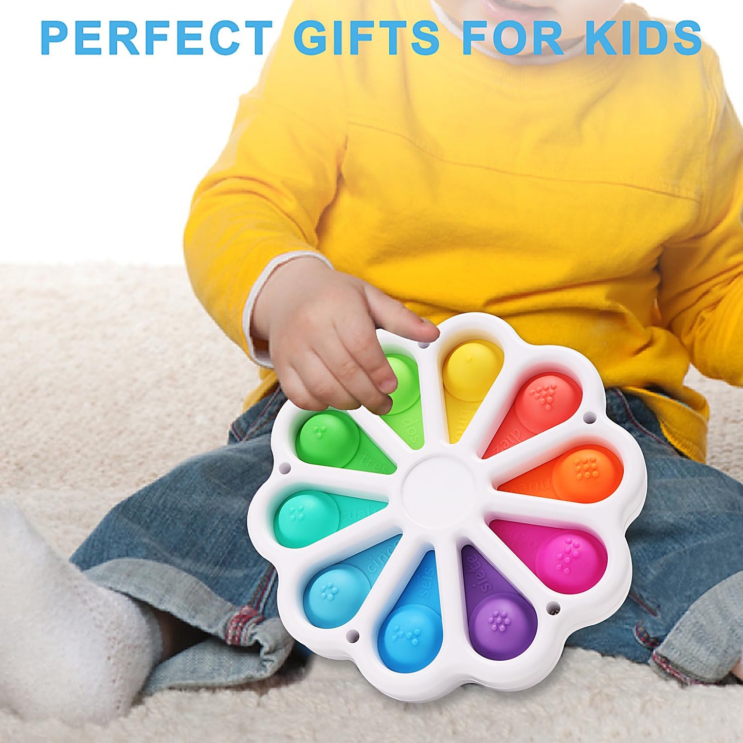 AFLUODN Pop Fidget Toys for Toddlers 1-3 | Sensory & Number Learning