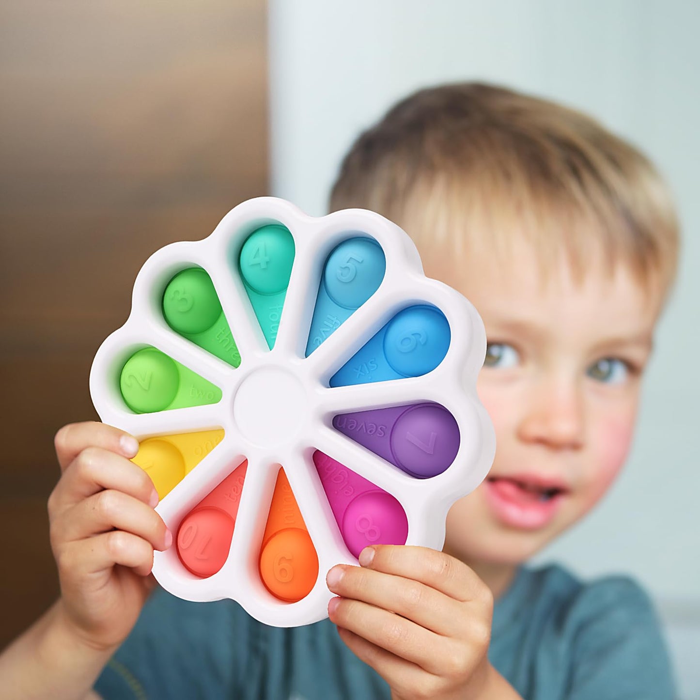 AFLUODN Pop Fidget Toys for Toddlers 1-3 | Sensory & Number Learning