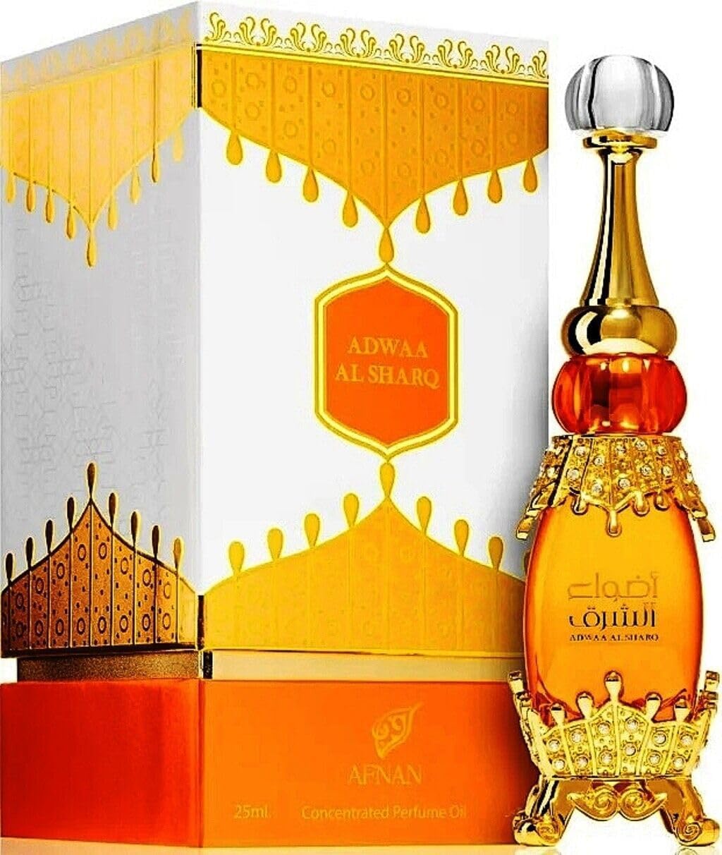 Afnan Adwaa Al Sharq Unisex Concentrated Perfume Oil – 25ml / 0.84 oz | Warm, Fruity Floral Scent