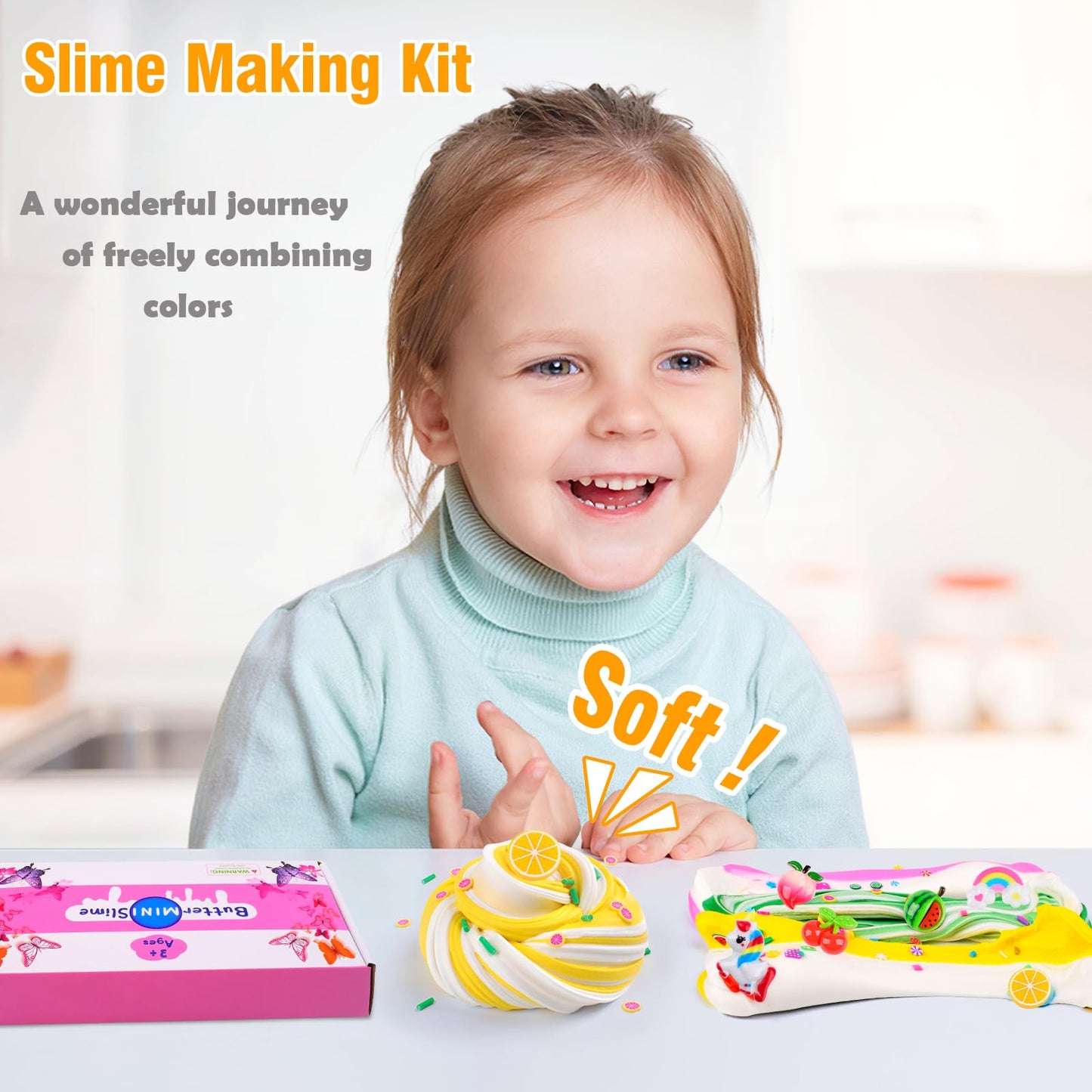 Afofall Butter Slime Kit 68-Pack – Non-Sticky, Super Soft Sludge for Party Favors