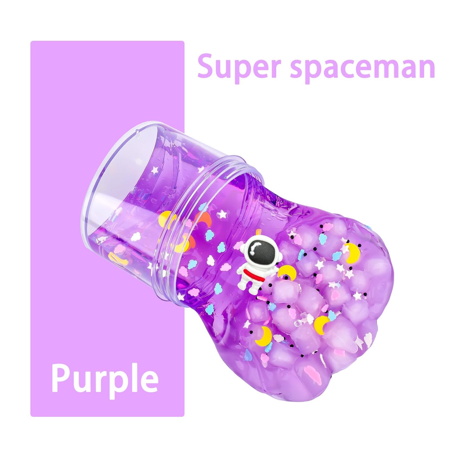 Afofall Prefilled Crystal Slime Pack – Mess-Free Purple Slime Toy for Kids | Easter Baskets & Party Favors