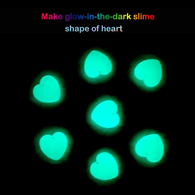 Afofall Glow in the Dark Slime Kit 6 Pack — Neon Colors, Non-Sticky, 60ml Jars