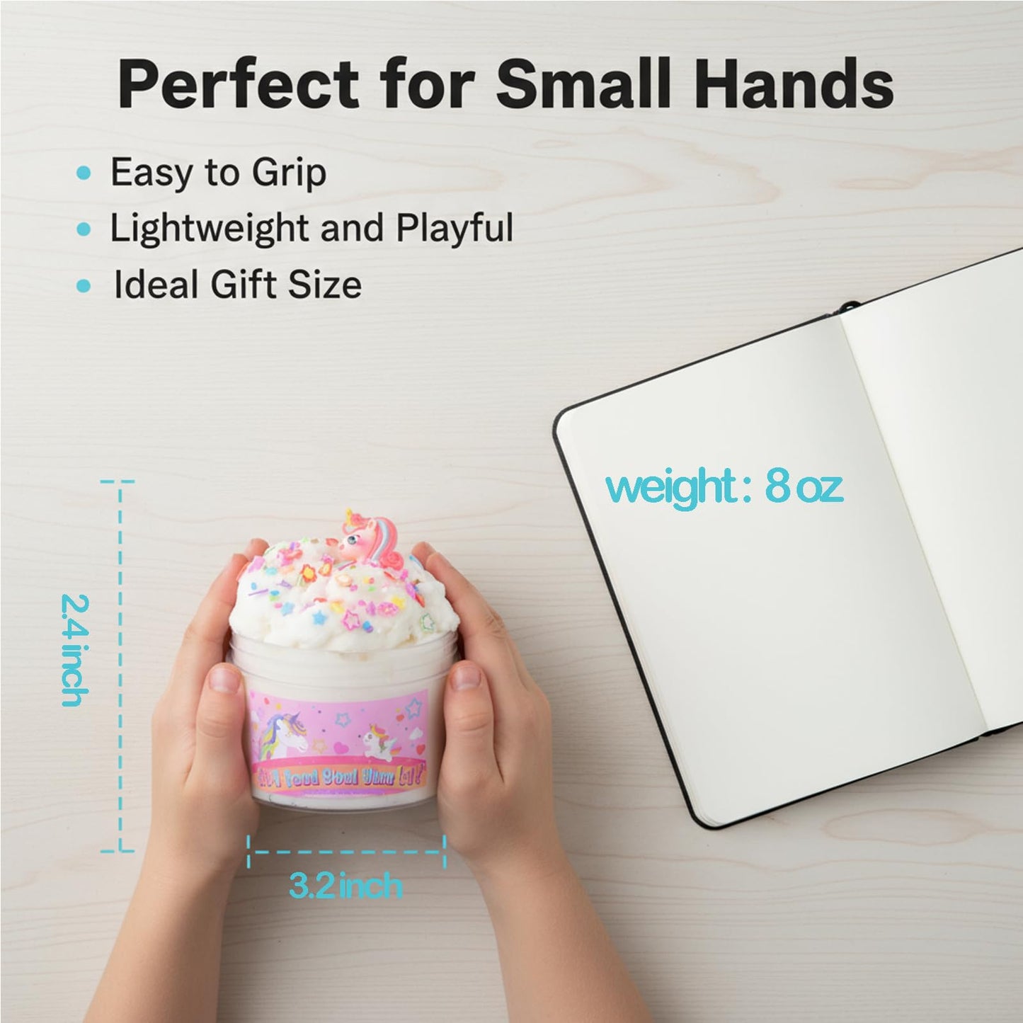 Afofall Unicorn Cloud Slime – Premade, Non-Sticky & Stretchy, 8 oz