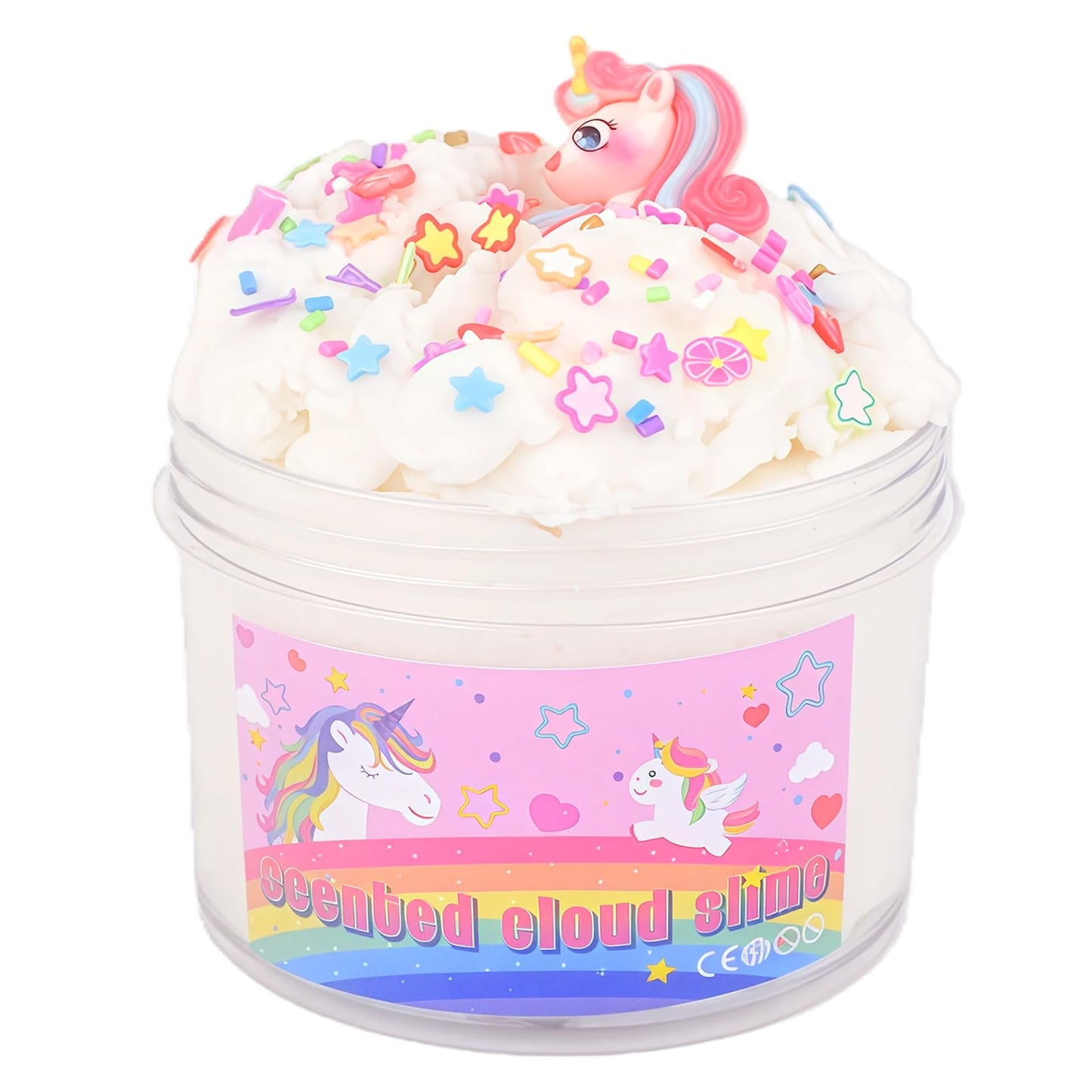 Afofall Unicorn Cloud Slime – Premade, Non-Sticky & Stretchy, 8 oz