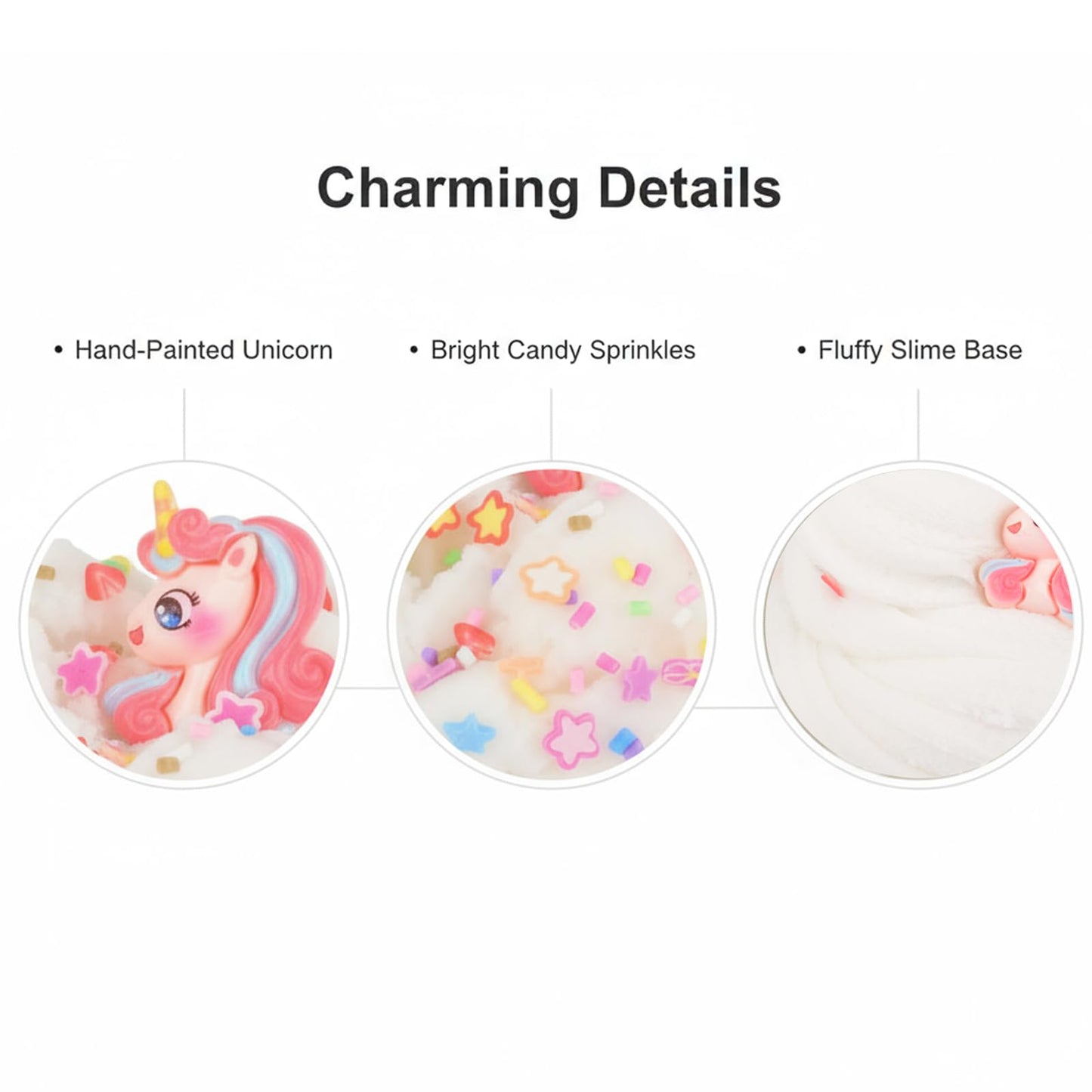 Afofall Unicorn Cloud Slime – Premade, Non-Sticky & Stretchy, 8 oz