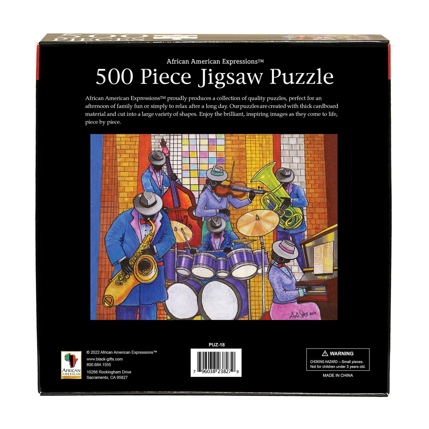 African American Expressions 500-Piece Jazz Puzzle for Adults | Celebrating Black Jazz Culture