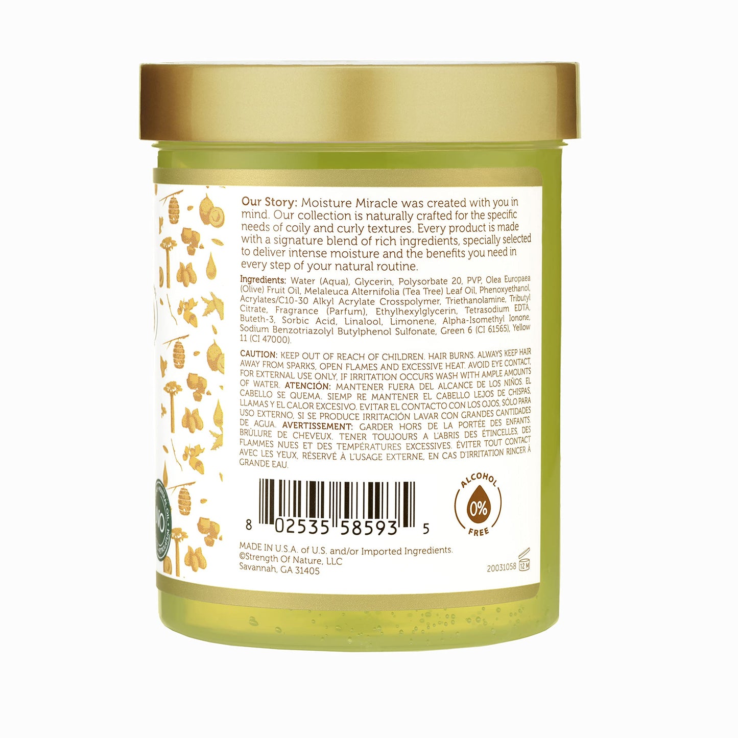 African Pride Moisture Miracle Olive & Tea Tree Oil Max Hold Styling Gel (3 Pack) – 18 oz