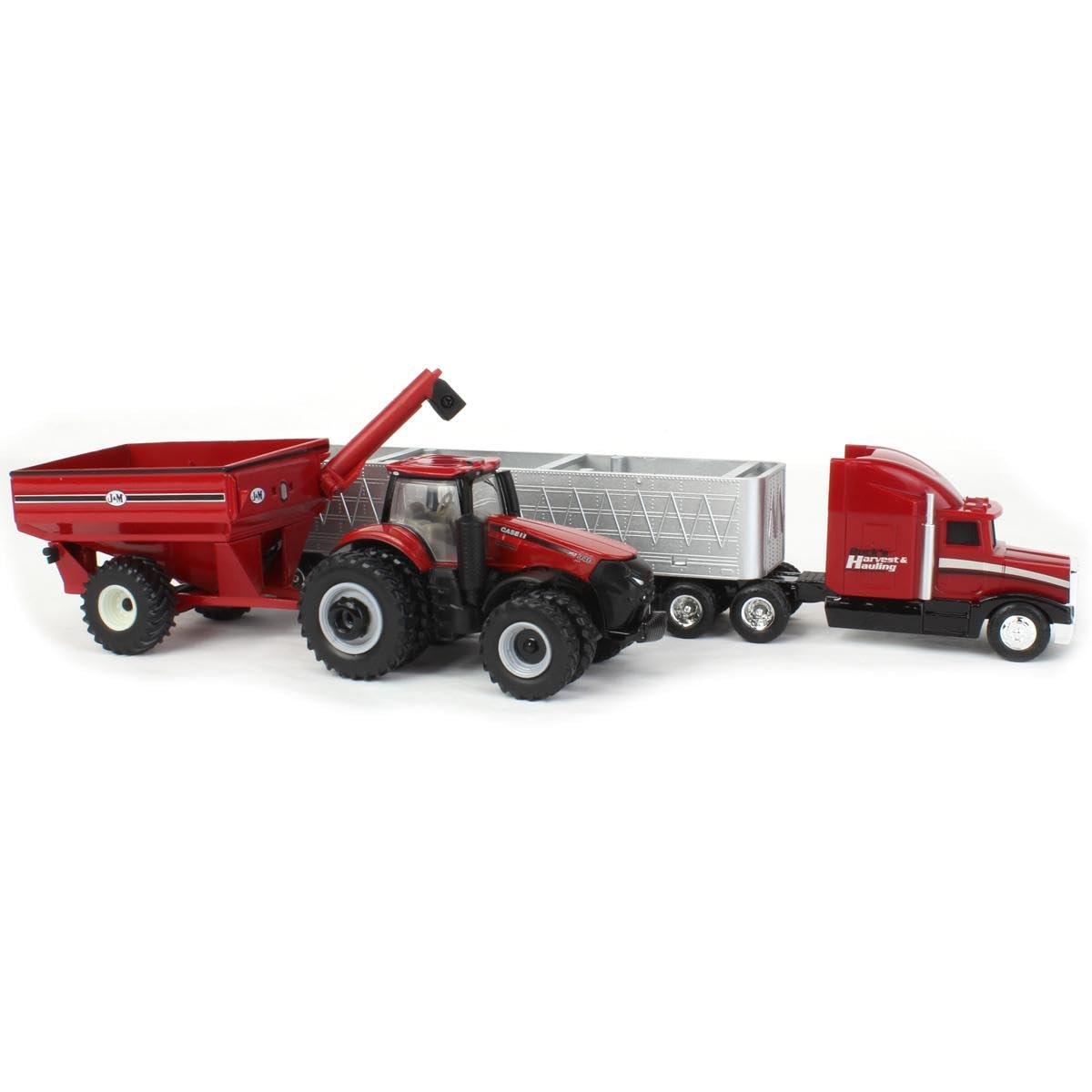 Case IH 1/64 Scale Harvesting Set: 8250 Combine, Magnum 340 Tractor & Trailer (44384)