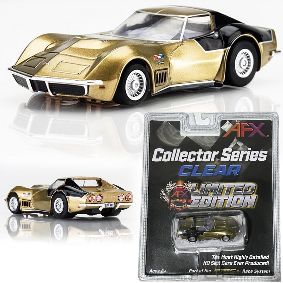 AFX 22093 Mega-G+ AstroVette LMP12 HO Slot Car Limited Edition Gold/Black
