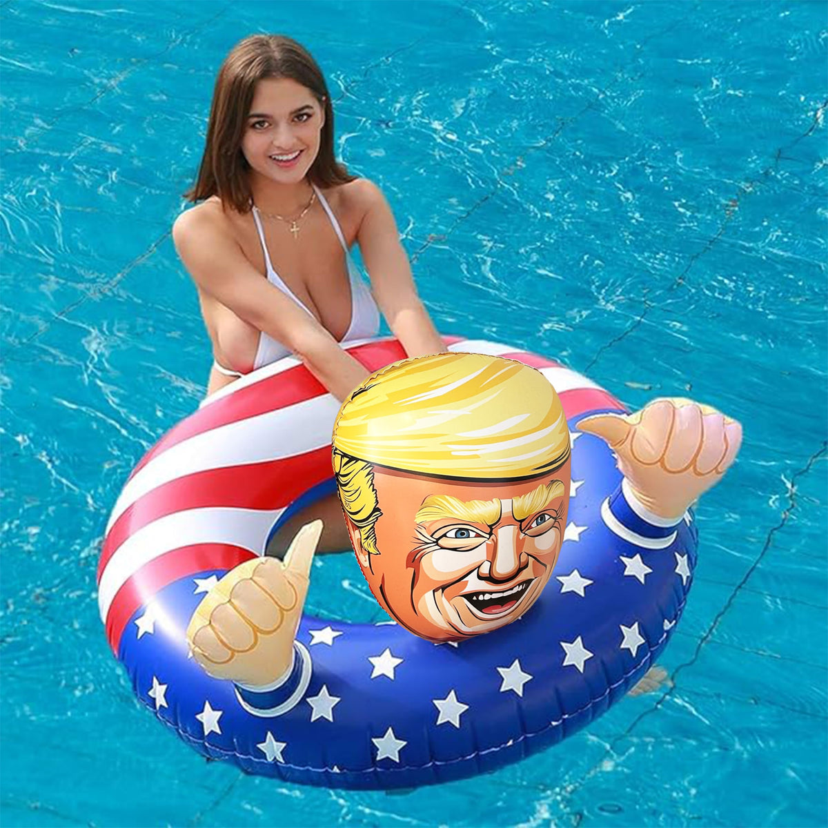 AGANS Pool Float 42-Inch Inflatable Ring – Giant Summer Party Essential