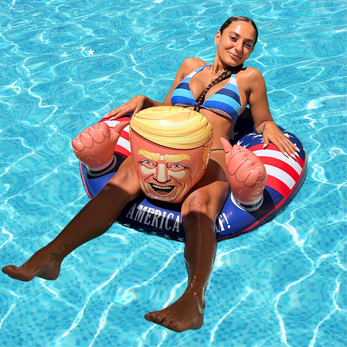 AGANS Pool Float 42-Inch Inflatable Ring – Giant Summer Party Essential