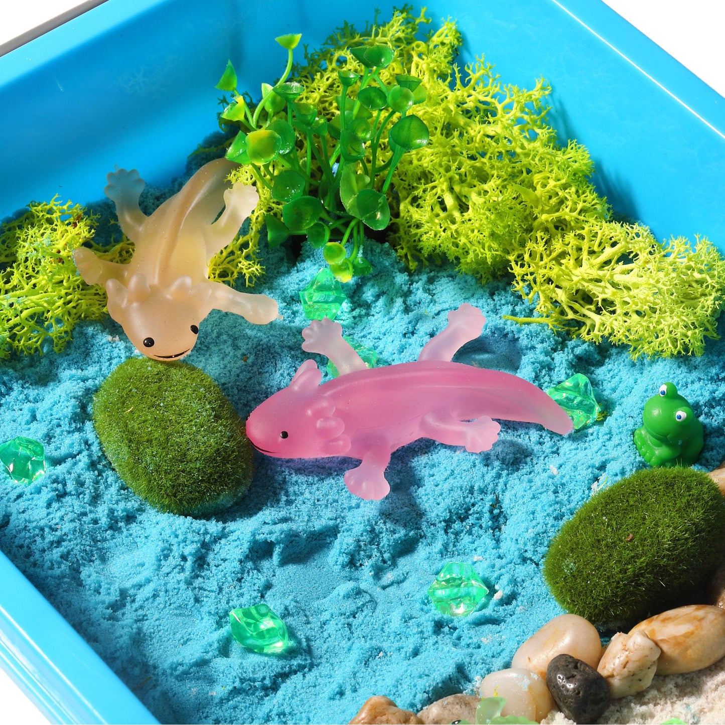 AGENTLAN Axolotl Sensory Bin — Sensory Sand Kit for Toddlers (Ages 3–8)