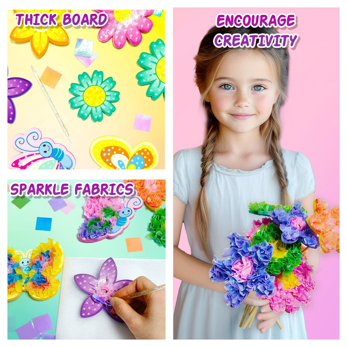 AGENTLAN Poke Fun Flower Bouquet Kit – Creative Kids Art & DIY Flowers