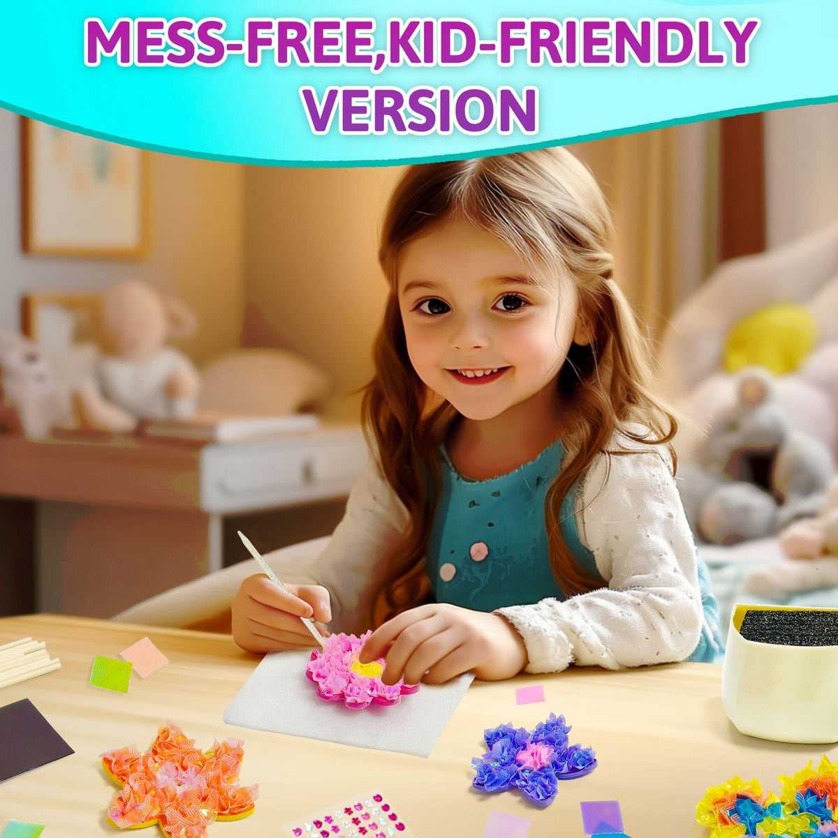 AGENTLAN Poke Fun Flower Bouquet Kit – Creative Kids Art & DIY Flowers