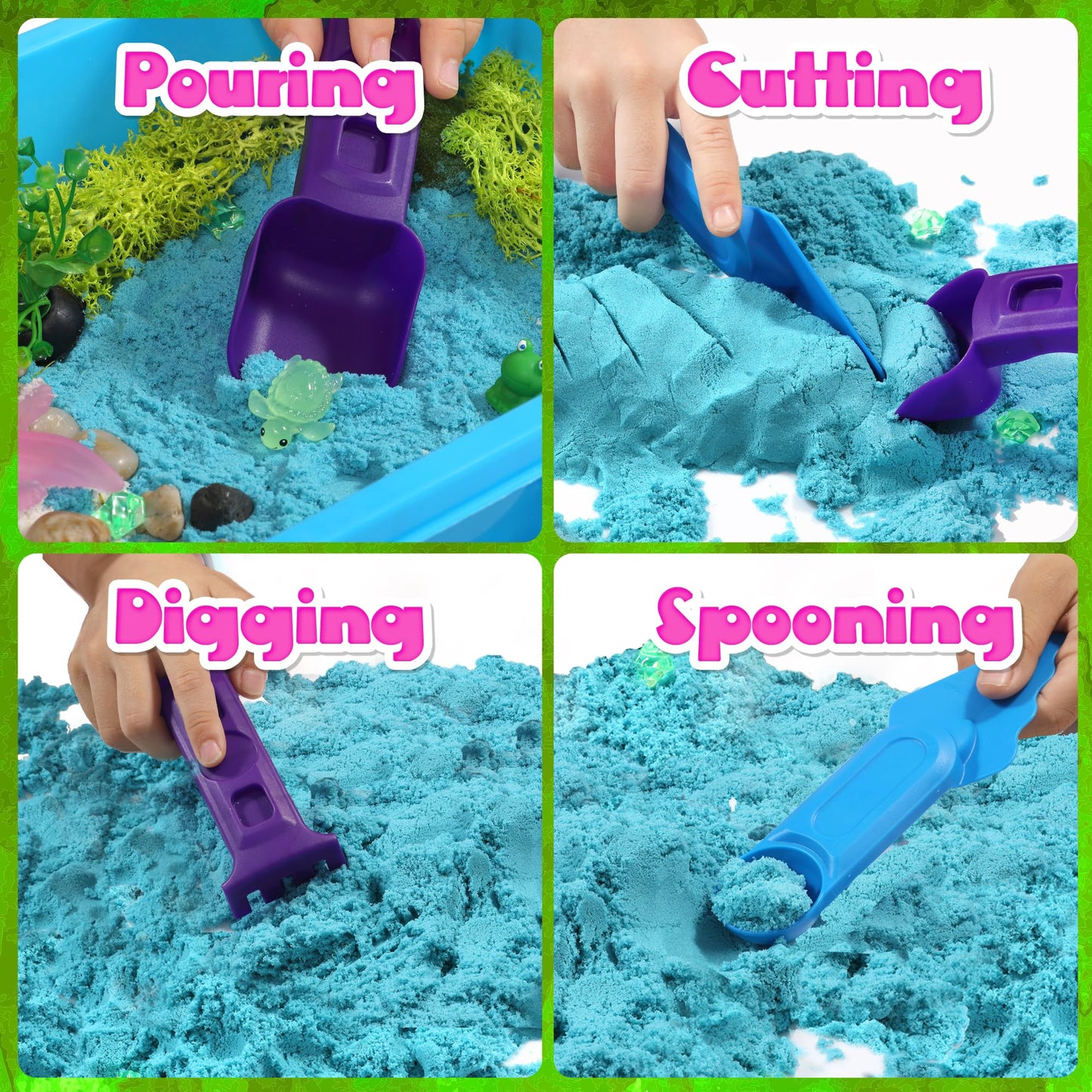 AGENTLAN Axolotl Sensory Bin — Sensory Sand Kit for Toddlers (Ages 3–8)