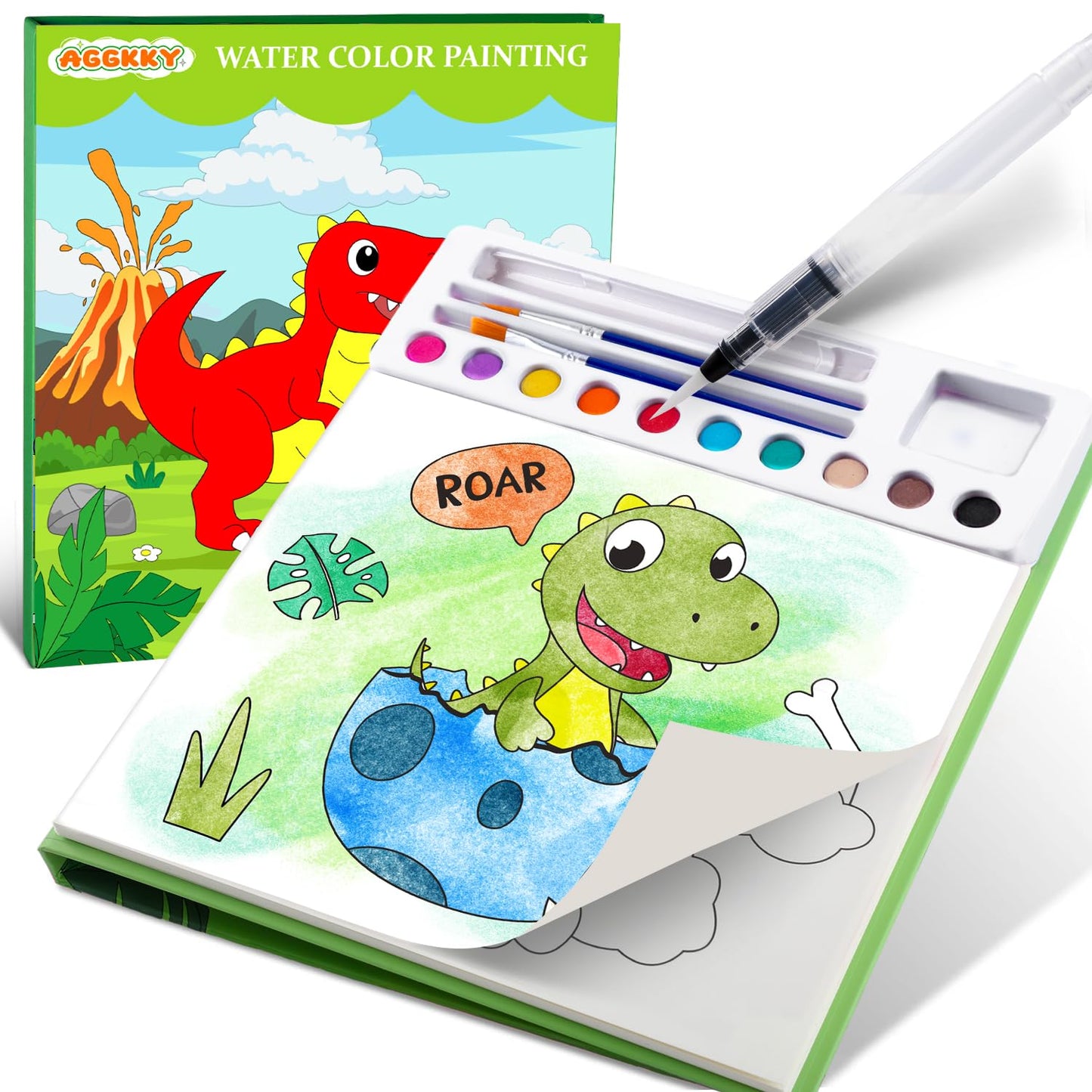 AGGKKY Paint with Water Coloring Books for Kids – Mess-Free Watercolor Set for Toddlers 3+