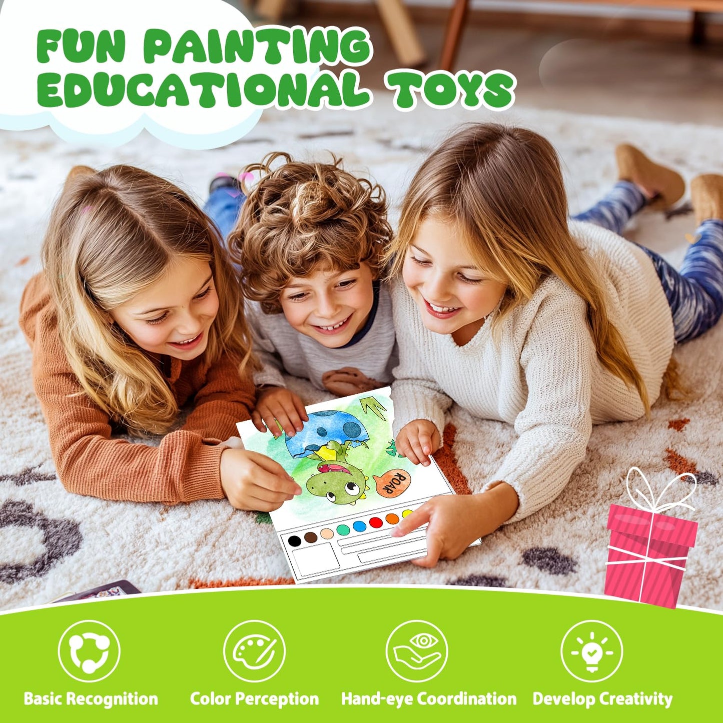 AGGKKY Paint with Water Coloring Books for Kids – Mess-Free Watercolor Set for Toddlers 3+