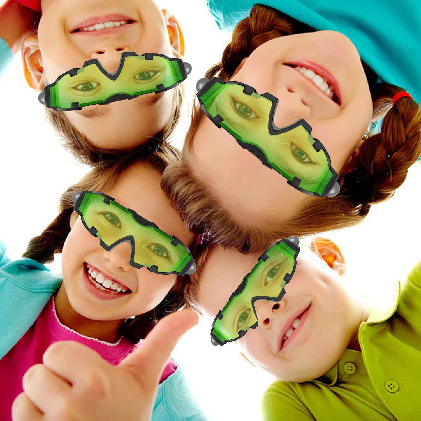AGM Kids Night Vision Goggles – Adjustable Spy Gear with Flip-Out Lights