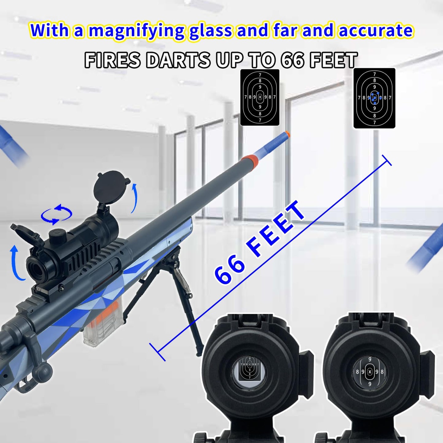 AGM MASTECH M24 Foam Blaster – Shell Ejecting, Adjustable Stock, 40 Darts Kit