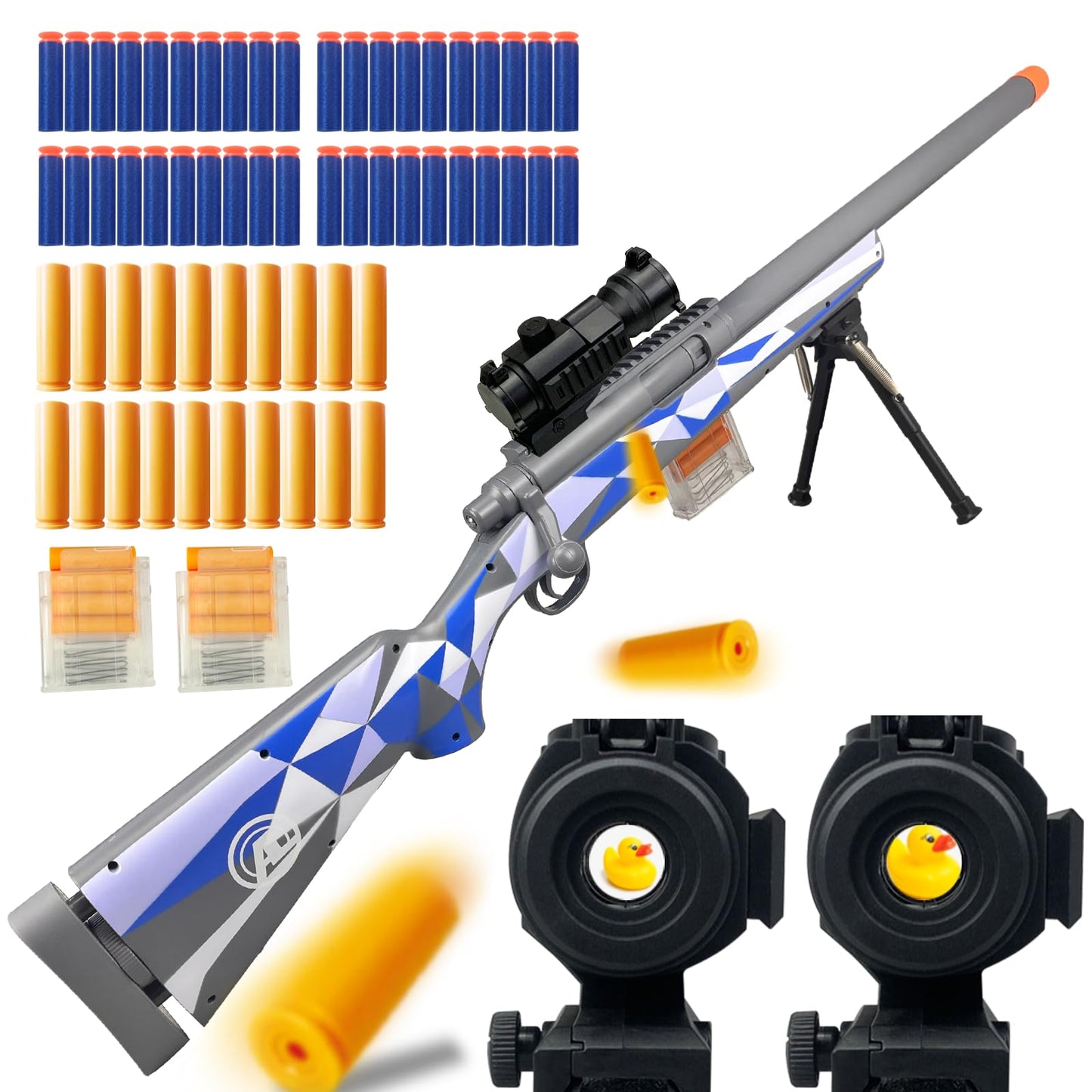 AGM MASTECH M24 Foam Blaster – Shell Ejecting, Adjustable Stock, 40 Darts Kit
