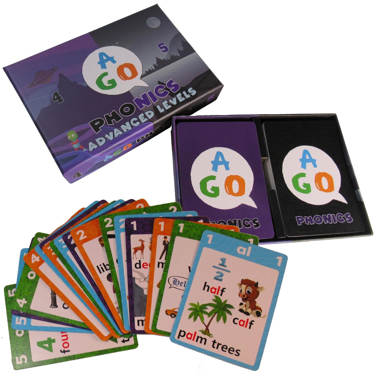 AGO Phonics Card Game - Advanced Set Levels 4 & 5 | Fun Phonics & Reading Practice