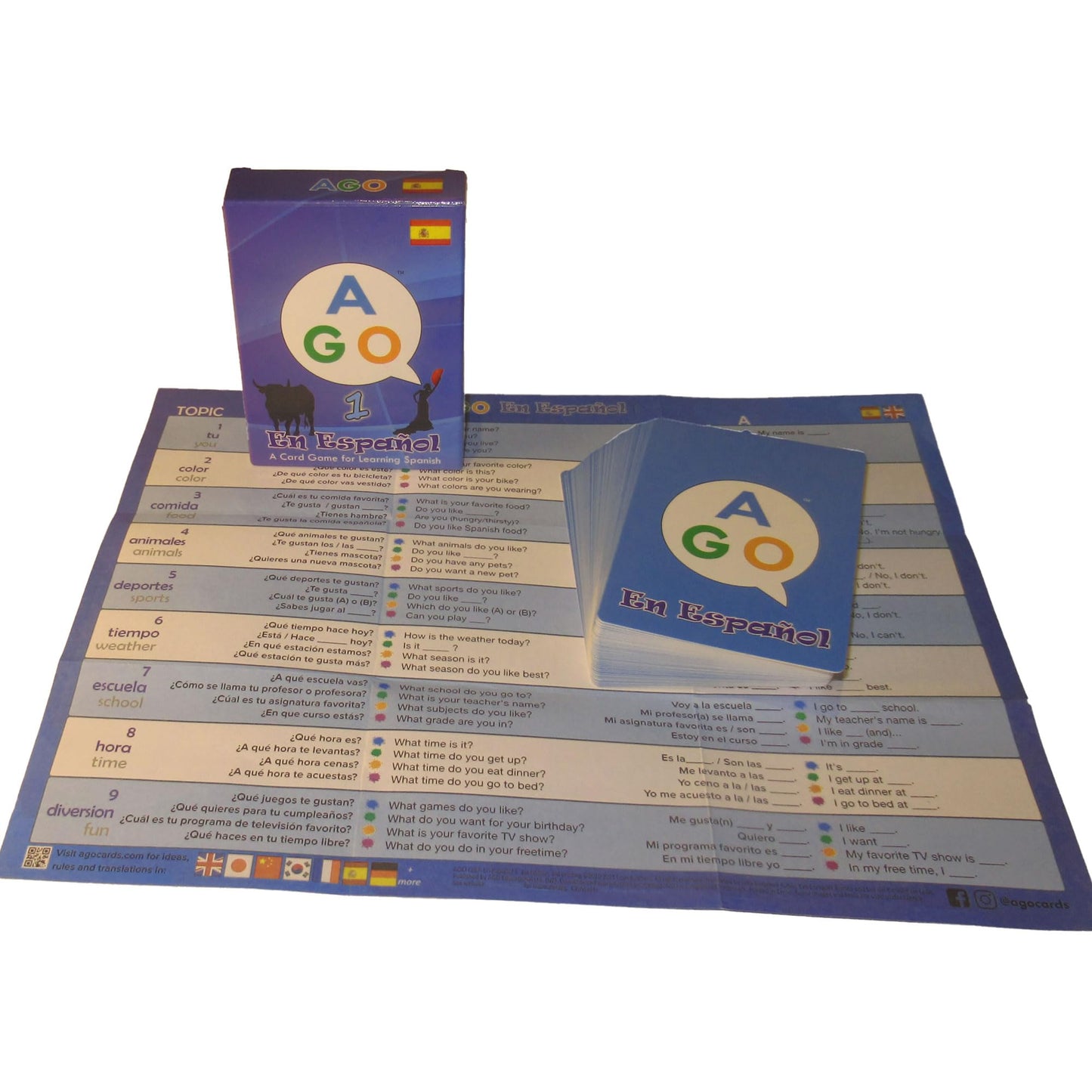 AGO En Español Card Game for Beginners — Learn Spanish Through a Fun Conversational Game