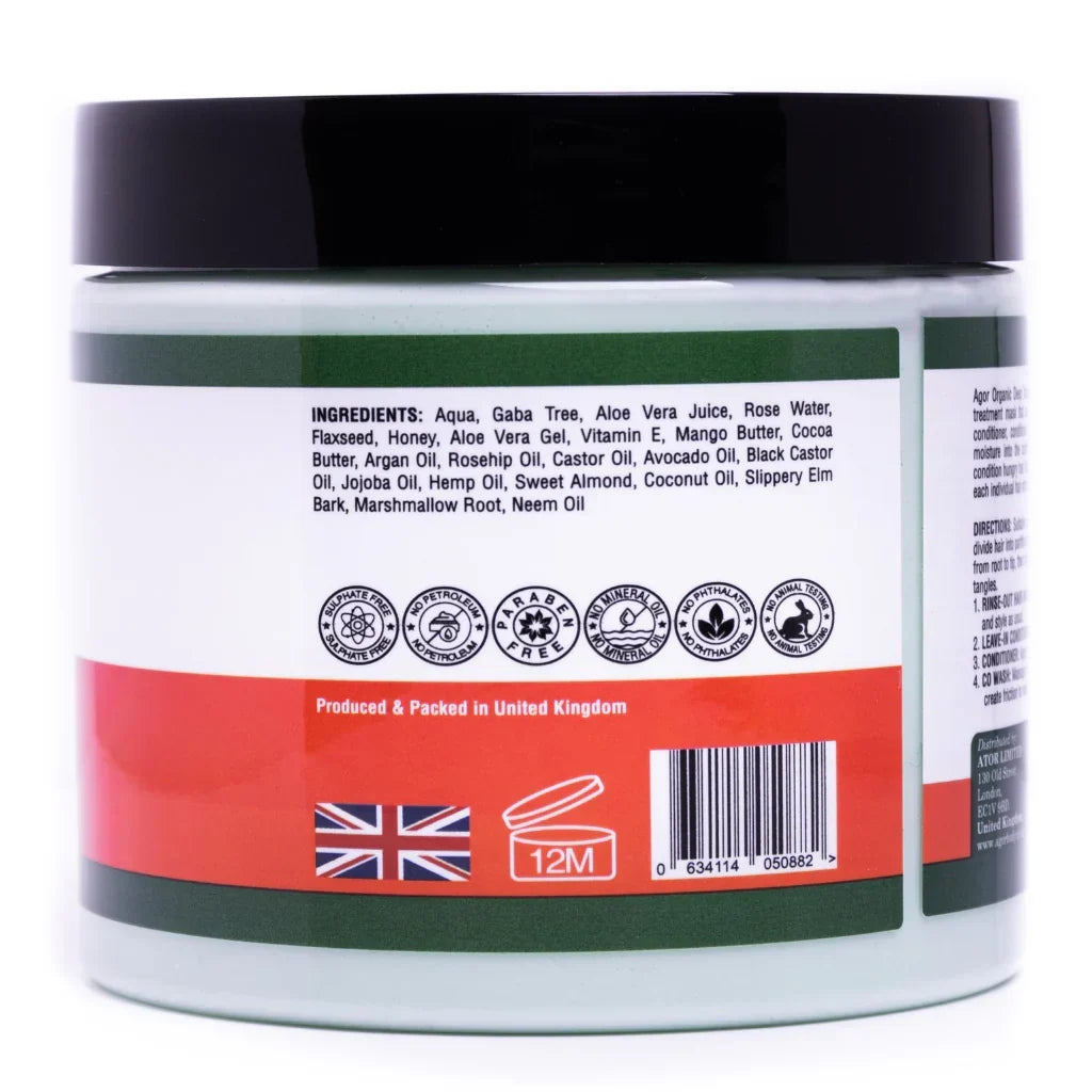 Agor Organic Deep Treatment Cocktail Hair Mask 4-in-1 Moisture 430 g/15 oz