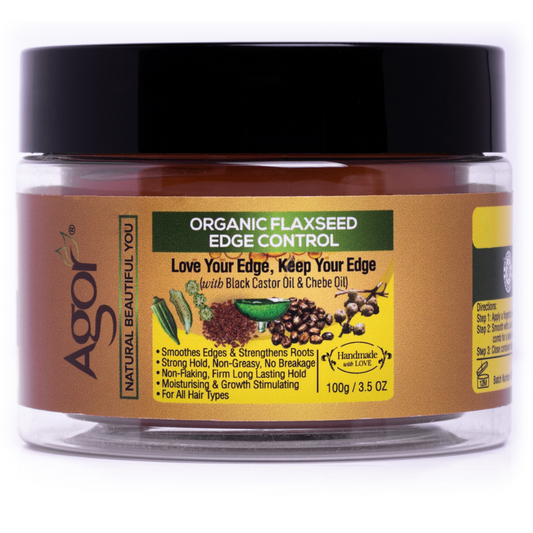 Agor Organic Flaxseed Edge Control Long-Lasting Hold for All Hair Types 100 g/3.5 oz