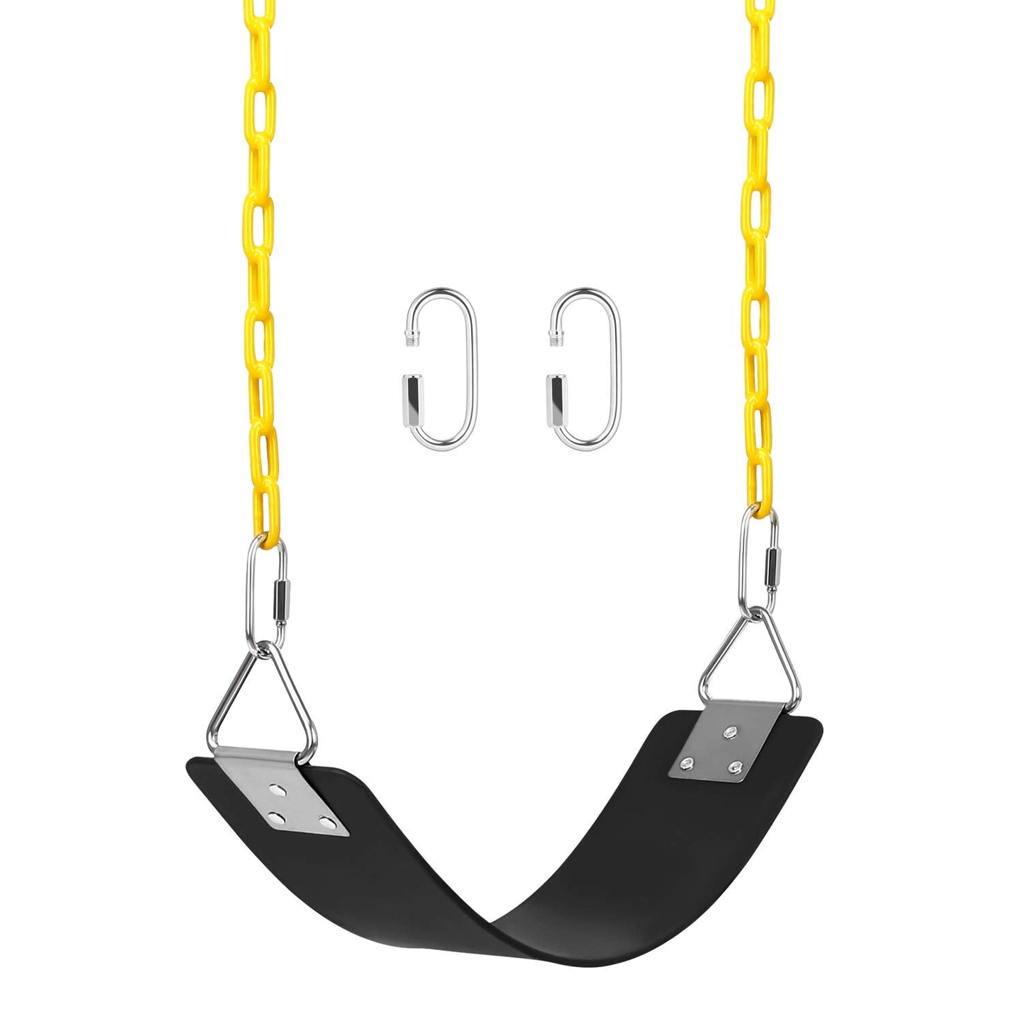 AGPTEK Swing Set Seat with 66-Inch Anti-Rust Chains – 250 lb Capacity, Thermoplastic Coated, Outdoor Playground