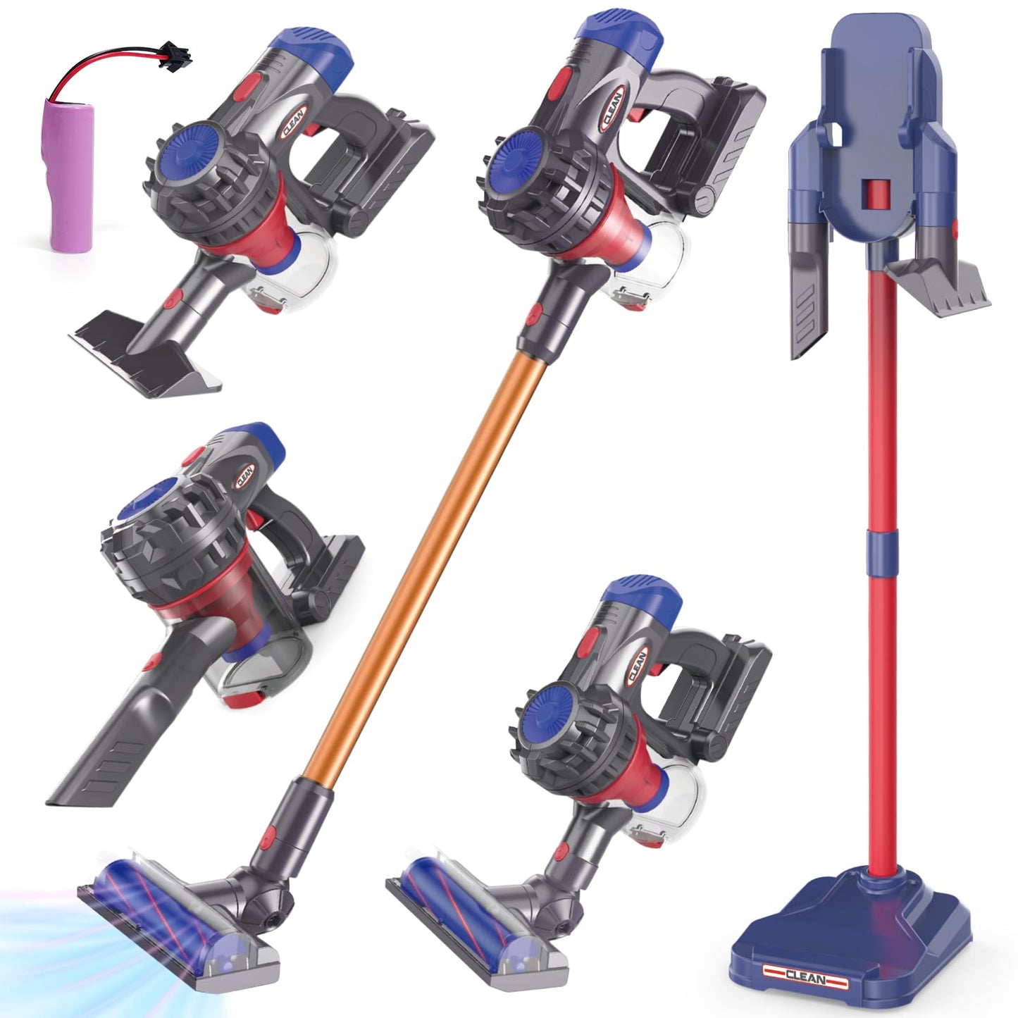 AGRASIV Kids Vacuum Toy Set – 3-in-1 Rechargeable, Realistic Pretend Play