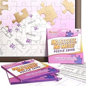 AGREATLIFE Permanent Adhesive Puzzle Saver Sheets – Preserve 2,000-Piece Puzzles (12 Sheets + 4 Hangers)