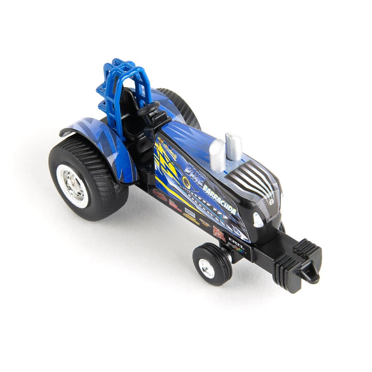 Agriculture 1/64 New Holland Blue Barracuda Pulling Tractor with Pickup Truck & Trailer – 47570
