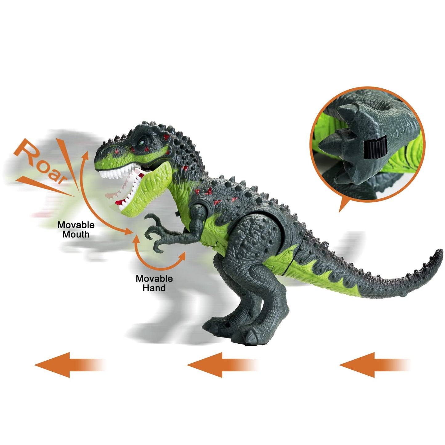 AHCo. Trex Walking T-Rex Dinosaur Toy for Kids 3–7 – Light, Sound & Spray