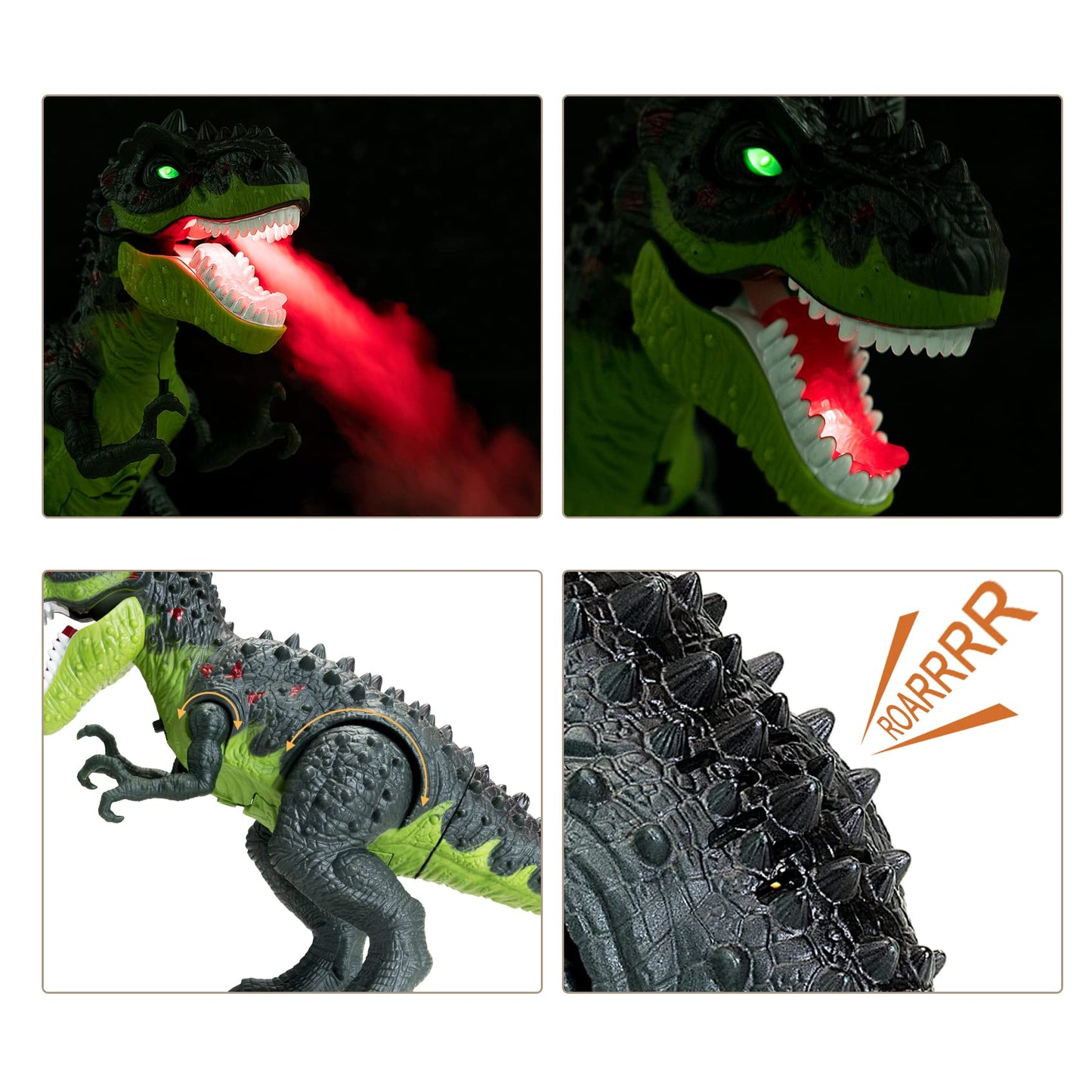 AHCo. Trex Walking T-Rex Dinosaur Toy for Kids 3–7 – Light, Sound & Spray