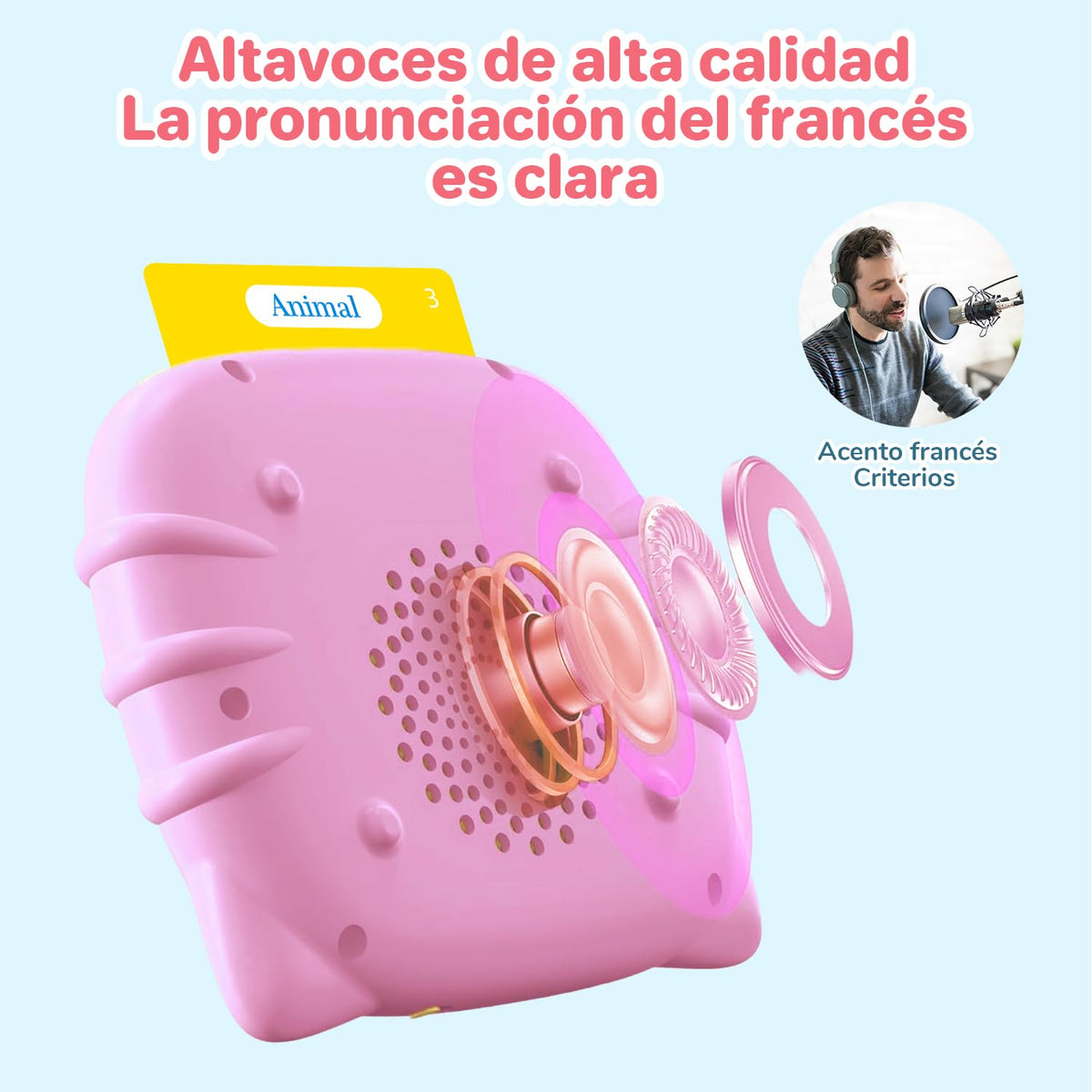 AHJ Talking Flash Cards for Toddlers – 510 Sight Words, Bilingual English & Spanish, Montessori Learning Toy
