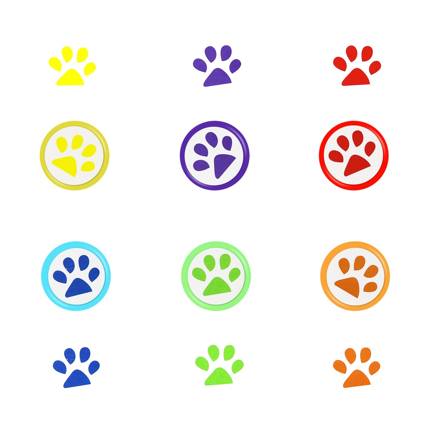 AHKUNMT Dog Paw Stamp Set – 36 Self-Inking Paw Print Stampers for Classroom Activities, Party Favors, and Birthday Decor