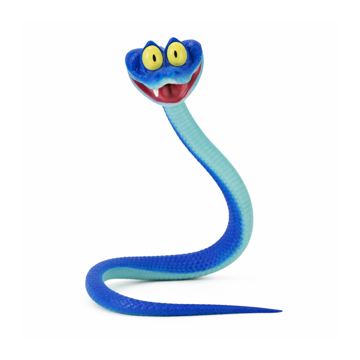 Ahlsense 13-Inch Blue Cartoon Snake PVC Toy – Bendable & Collectible