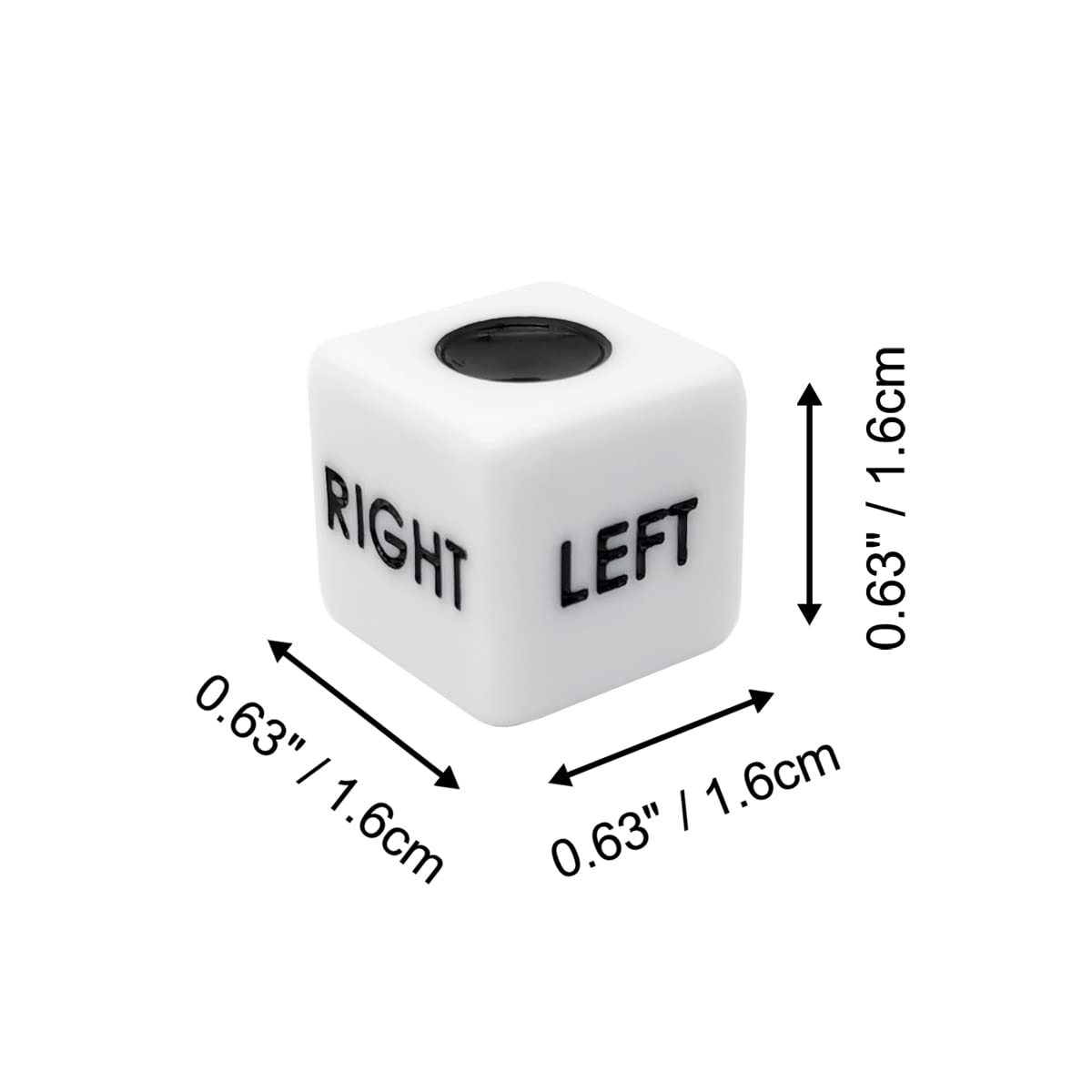 Ahoper Right Left Center Dice – 12 Dice Set, 16mm, Easy to Grip