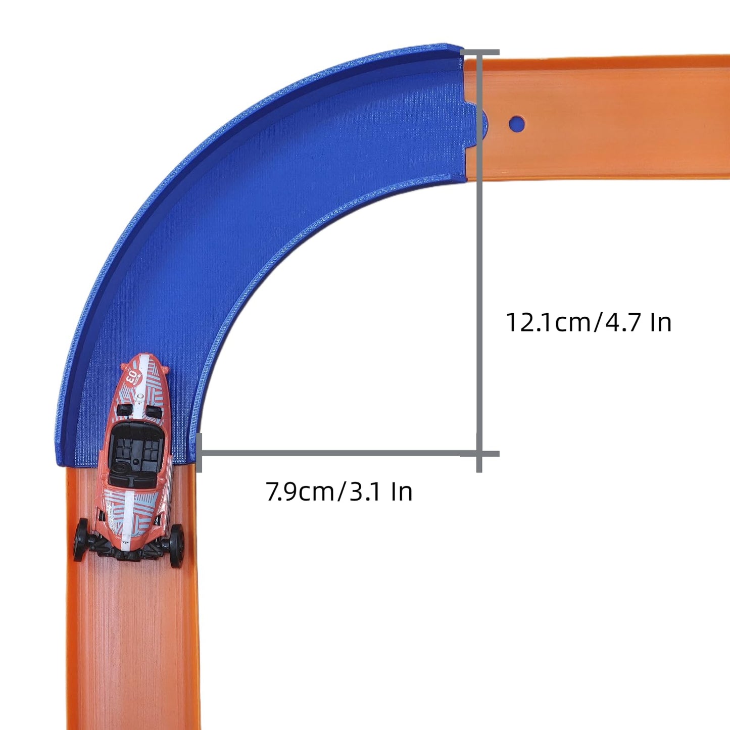 AHPOON Track Connectors 90-Degree Size L — Hot Wheels Compatible 10-Pack