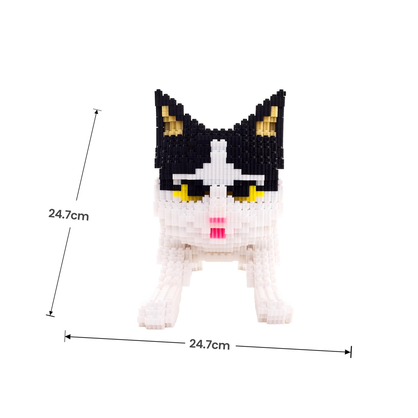 AHZILEI Cow Cat Micro Building Blocks Kit — 4800-Piece 3D Model for Adults & Kids