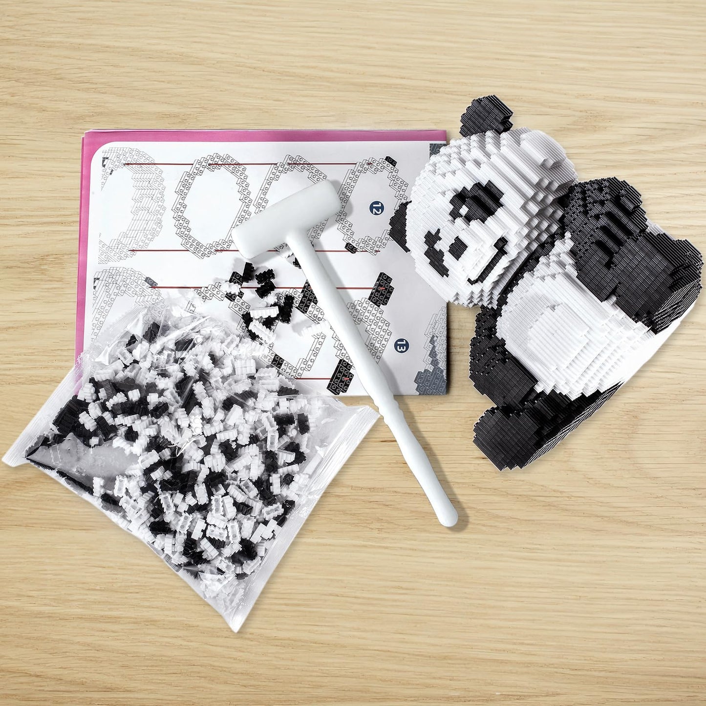 AHZILEI Animal Panda Building Set – 4,800-Piece Mini 3D Brick Puzzle Kit