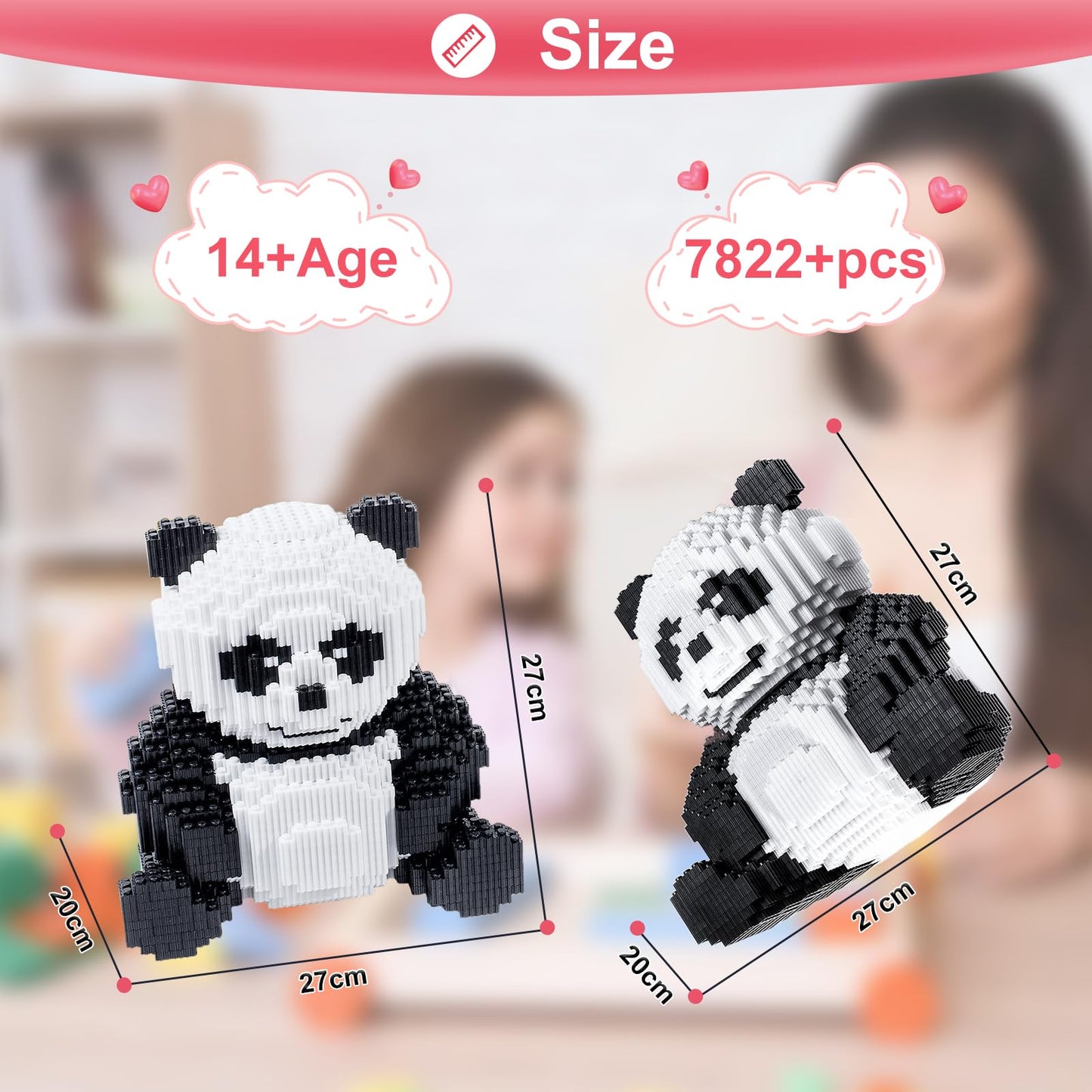 AHZILEI Animal Panda Building Set – 4,800-Piece Mini 3D Brick Puzzle Kit
