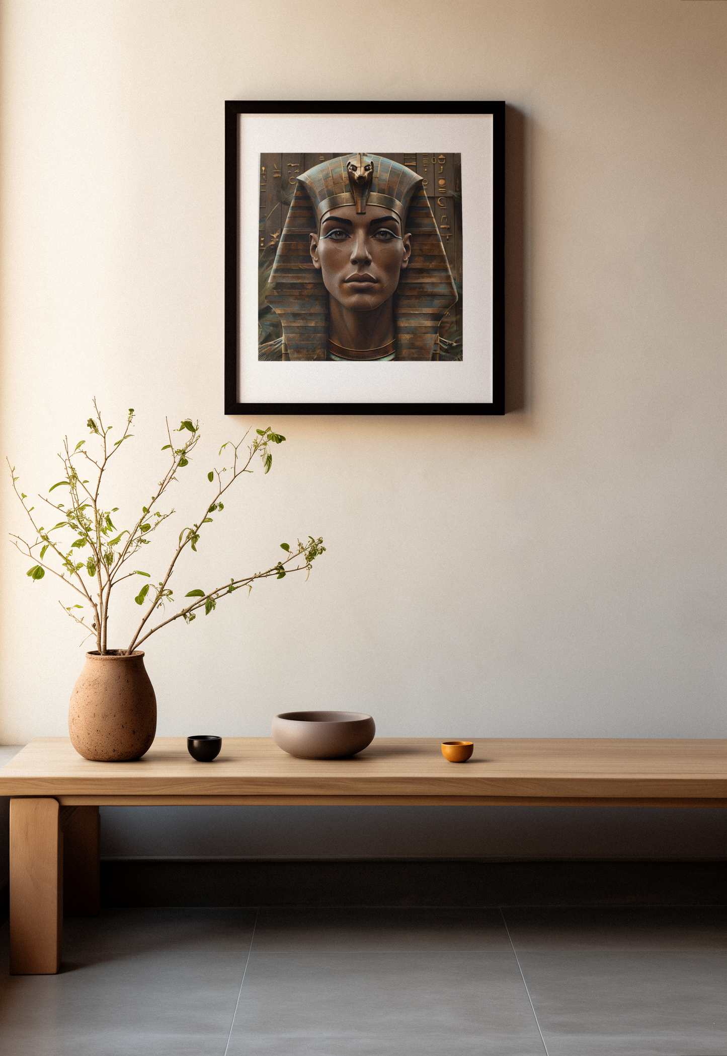 Retro Futurism Pharaoh Poster – Stylish Egyptian Wall Art | Bold Modern Decor