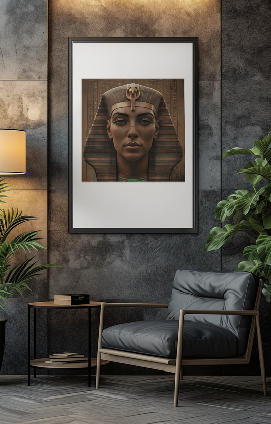 Egyptian Pharaoh Wall Art – Ancient Inspired Digtial Print