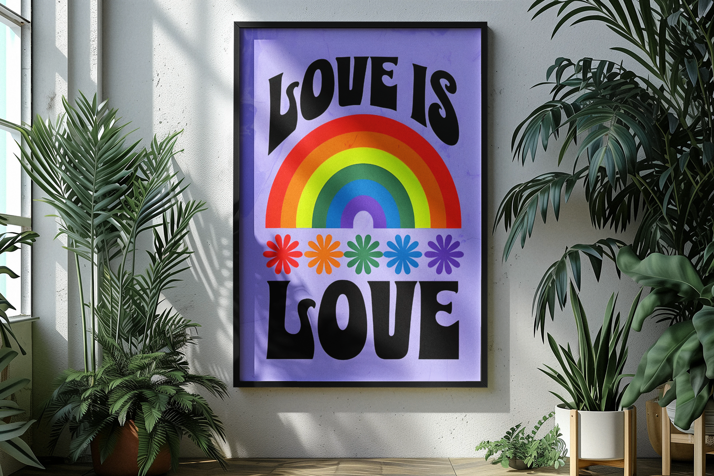 Love Is Love Wall Art – Retro Pride Poster