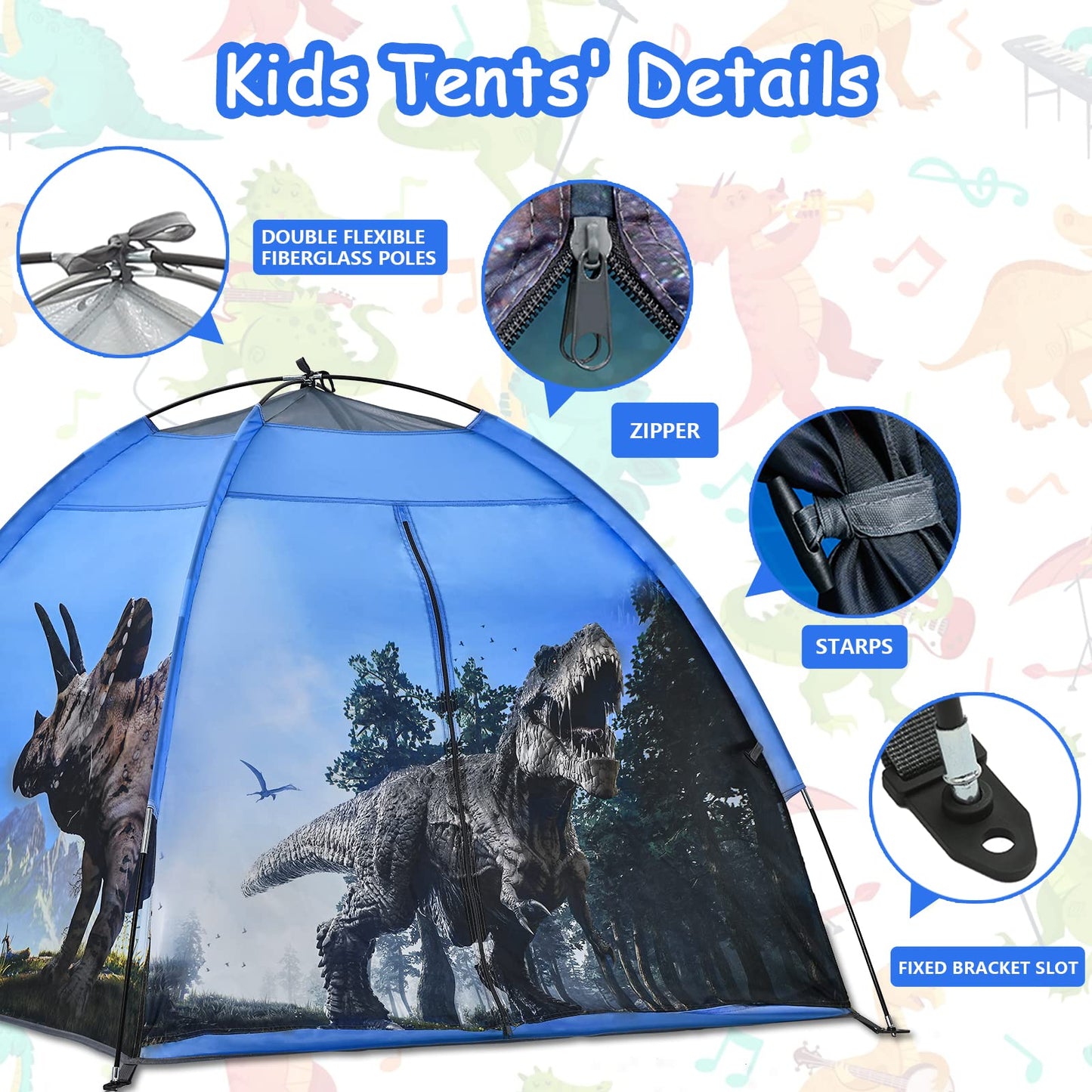 Ai-Uchoice Dinosaur Kids Play Tent | Easy Pop-Up Dino Hideout