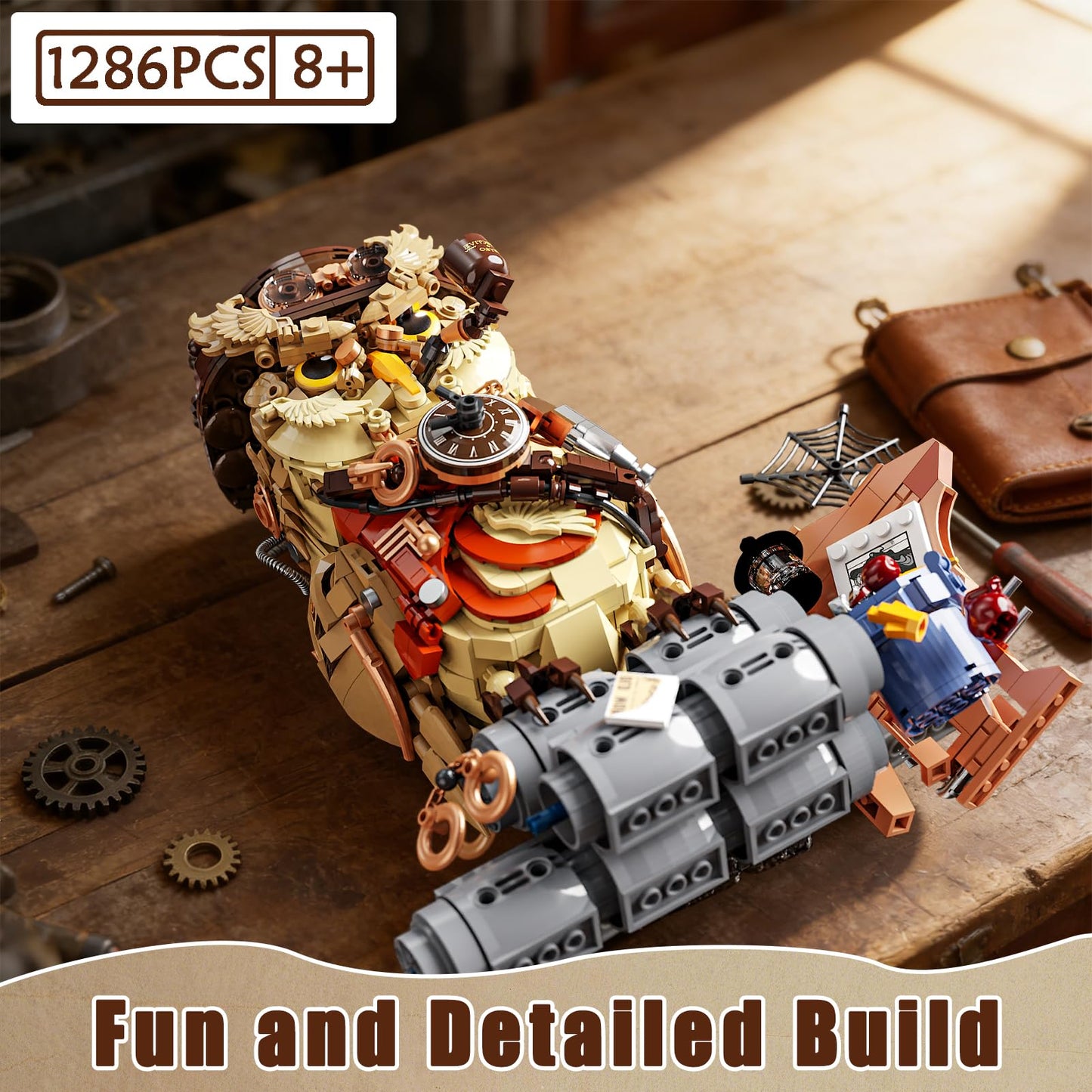 Ideas Detective Owl Building Block Set by AibangBuildzy – 1286 Pieces, LEGO-Compatible