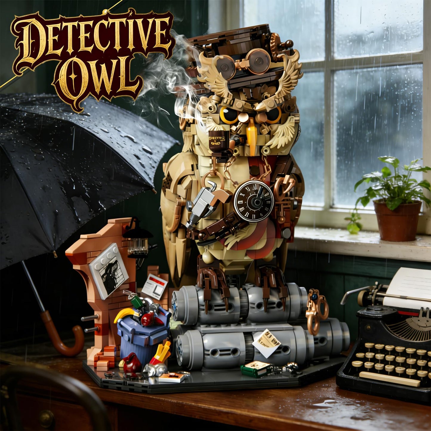 Ideas Detective Owl Building Block Set by AibangBuildzy – 1286 Pieces, LEGO-Compatible